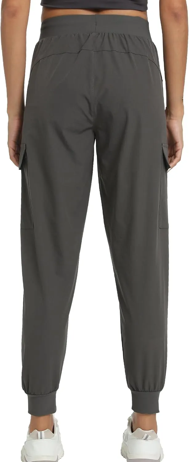 Kcutteyg Womens Water Resistant Hiking Pants with Pockets Quick Dry Soft Athletic Workout Joggers Pants for Camping Travel