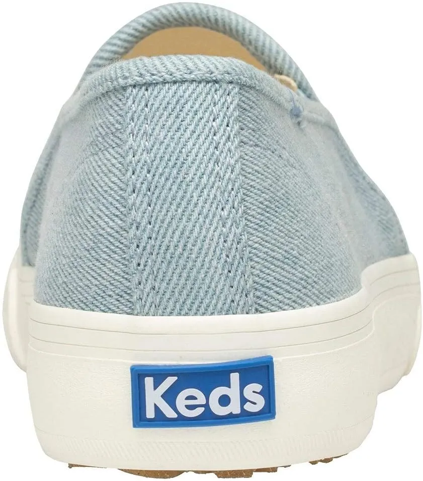 Keds Women's Double Decker Embroidery Sneaker, Light Blue