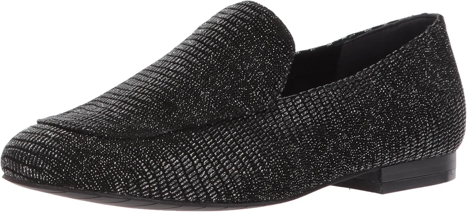 Kenneth Cole New York womens Kenneth Cole New York Women's Westley Slip on Flat Loafer, Pewter/Embossed, 7.5 US
