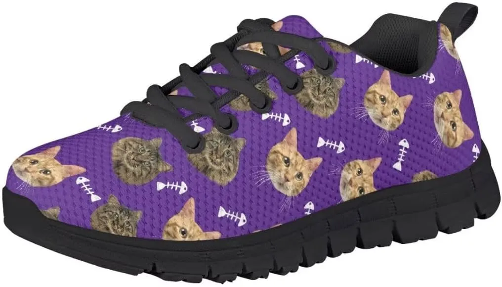 Kid Purple Girls Shoes Running Sports Sneakers Black Sole
