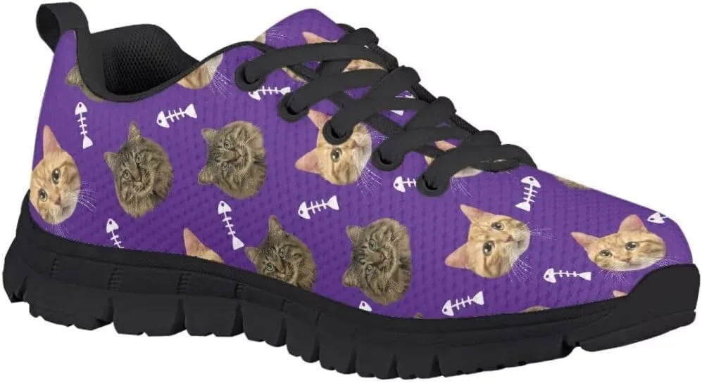 Kid Purple Girls Shoes Running Sports Sneakers Black Sole