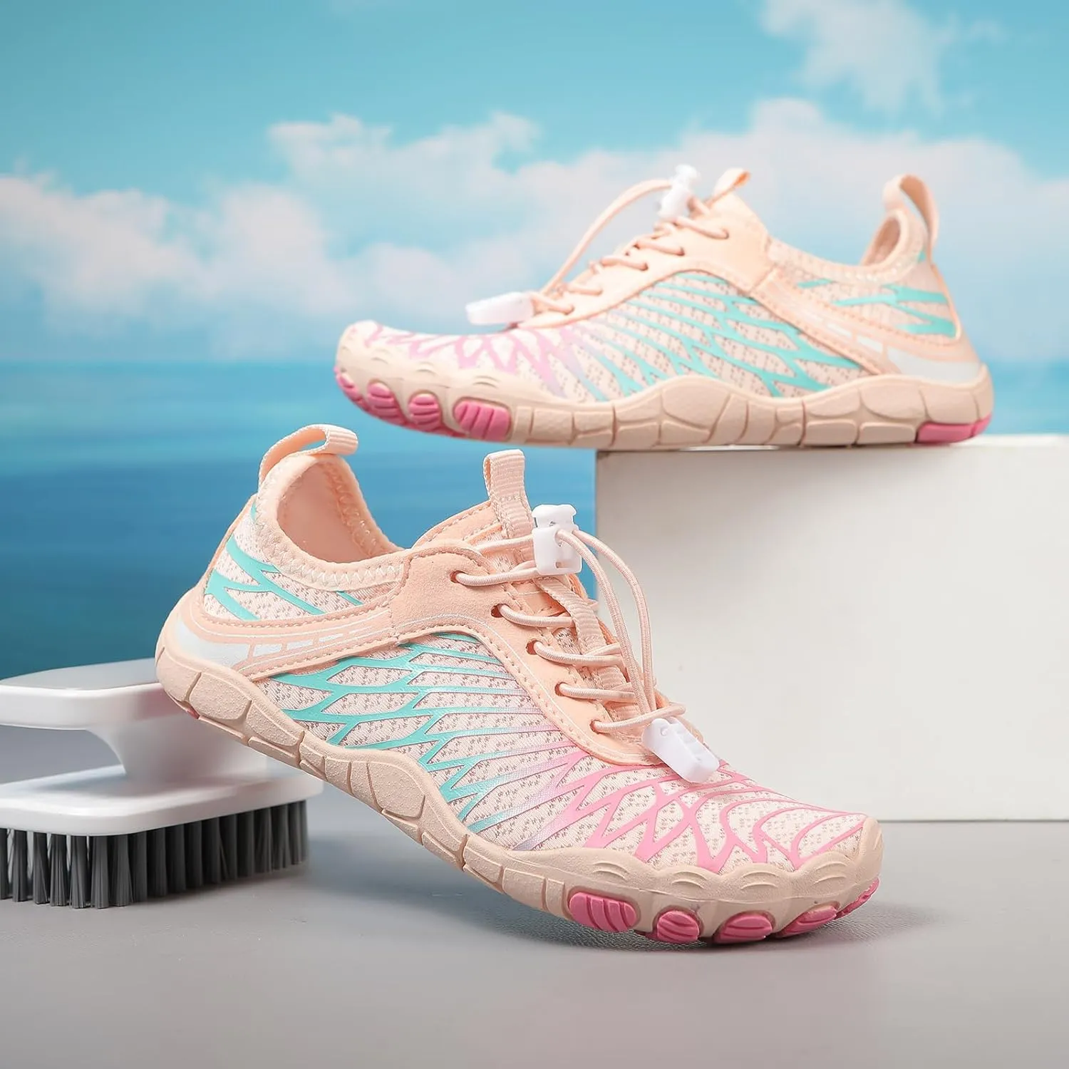 Kids Barefoot Shoes Toddler Boys Girls Sneakers Comfort Anti-Slip Walking Shoes Wide Toe Box Quick Dry Lightweigt Waterproof Breathable Shoes Non-Slip Hiking Footwear Shoes Barefoot Sneakers