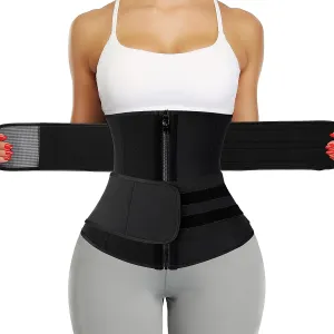 KIWI RATA Neoprene Sauna Waist Trainer Corset Sweat Belt for Women Compression Cincher Band Workout Fitness Back Support