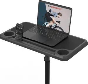 KOM Cycling Media Display - Indoor Cycling Desk for Bicycle Trainer - Bike Desk Creates Rad Indoor Cycling Pain Cave - Perfect for Displaying Zwift, TR, and Wahoo SUF!