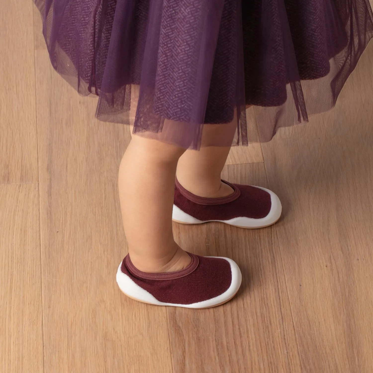 Komuello Flat Toddler Shoes, Breathable, Washable, Non-Slip, Secure Fit, Cotton Socks with Air Pocket Cushion for Indoor and Outdoor Use, Unisex Toddler Shoes for Girls