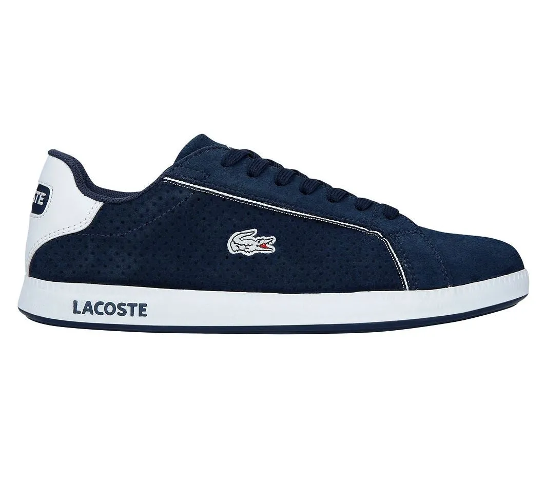 Lacoste Navy Suede Graduate Trainer