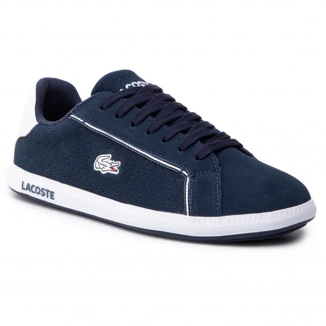 Lacoste Navy Suede Graduate Trainer