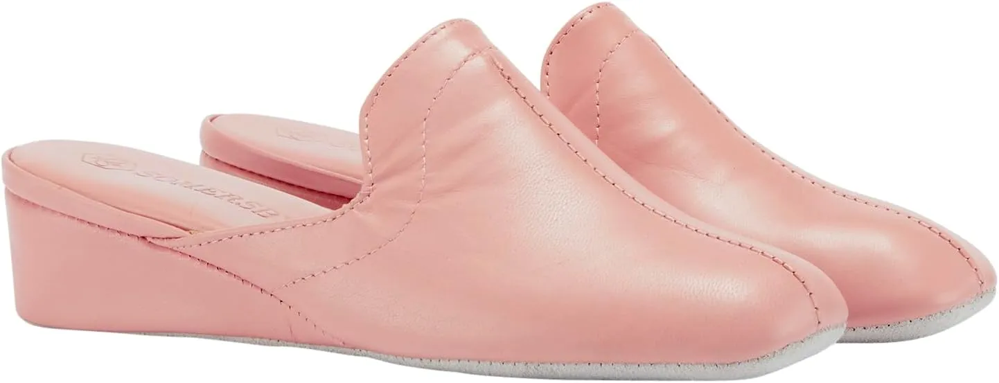 Lamo Somersby Blanche Women's Slippers, Slip-On Leather House Slippers for Women – Wide Width