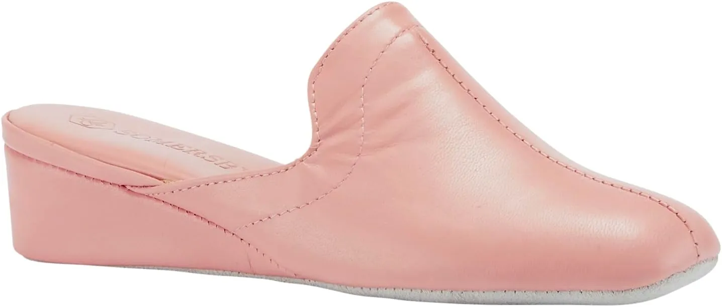 Lamo Somersby Blanche Women's Slippers, Slip-On Leather House Slippers for Women – Wide Width