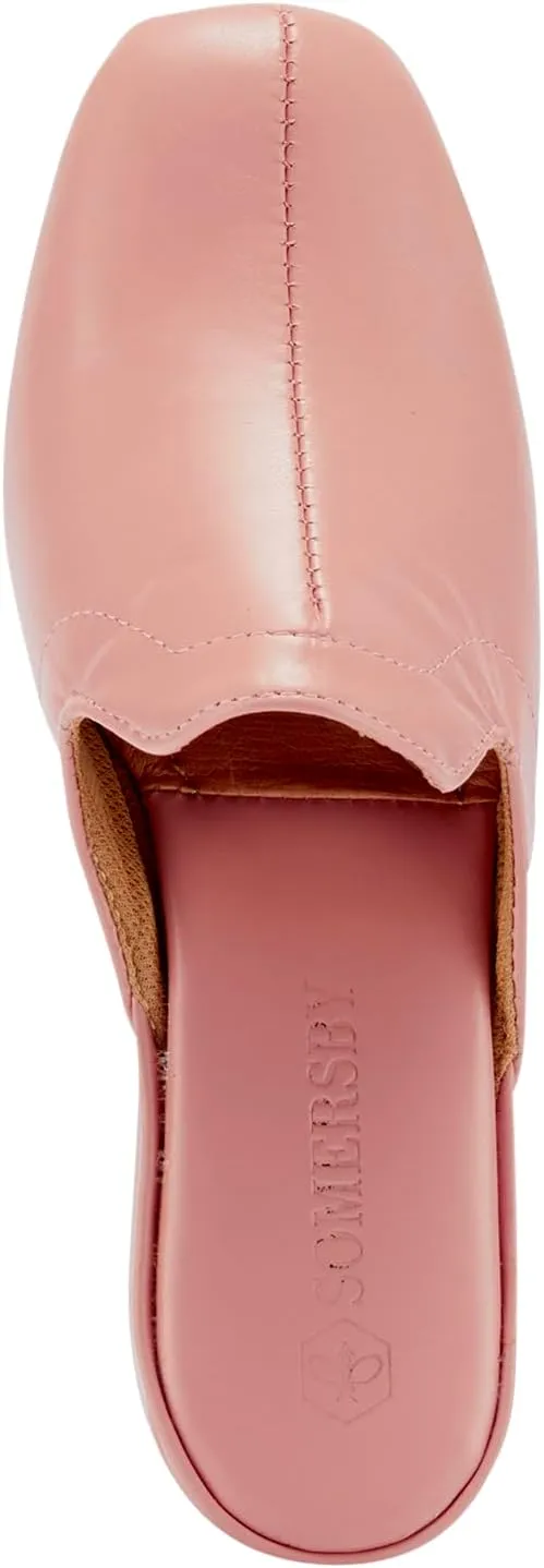 Lamo Somersby Blanche Women's Slippers, Slip-On Leather House Slippers for Women – Wide Width