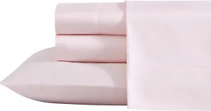 Laura Ashley- Queen Sheet Set, Luxury Sateen Cotton Bedding, 800 Thread Count, Soft & Smooth Home Decor (Solid Pink, Queen)