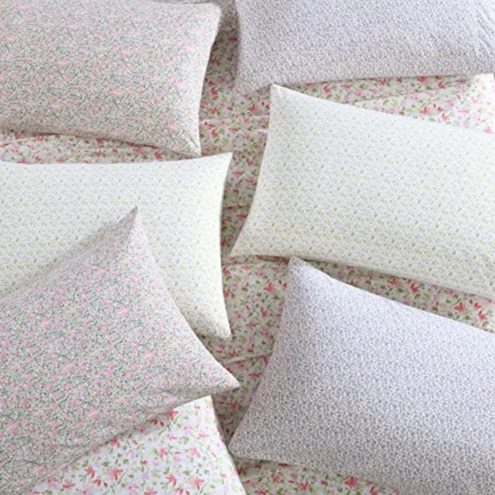 Laura Ashley - Twin XL Bed Sheets, Cotton Percale Bedding Set, Lightweight & Breathable, Dorm Essentials (Lovestone Pink)