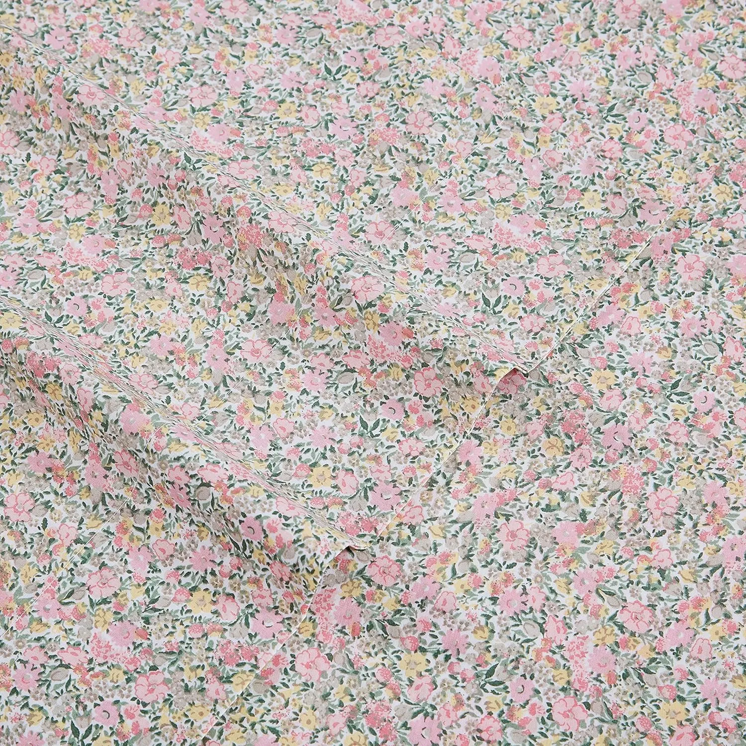 Laura Ashley - Twin XL Bed Sheets, Cotton Percale Bedding Set, Lightweight & Breathable, Dorm Essentials (Lovestone Pink)