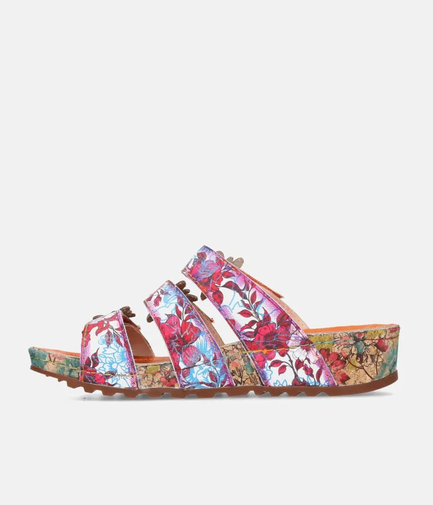 Laura Vita Gorgeous Floral Mule Sandal