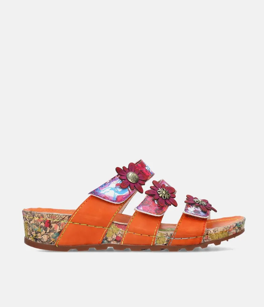 Laura Vita Gorgeous Floral Mule Sandal