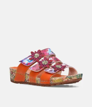 Laura Vita Gorgeous Floral Mule Sandal