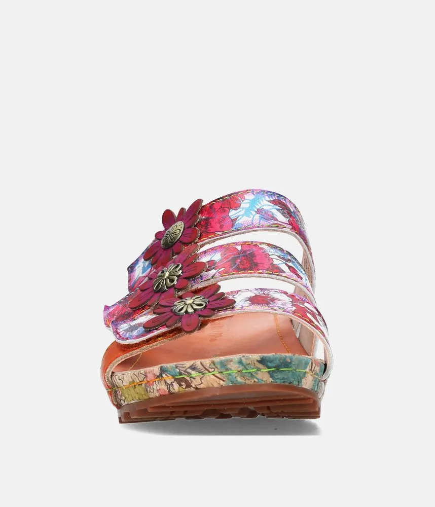 Laura Vita Gorgeous Floral Mule Sandal