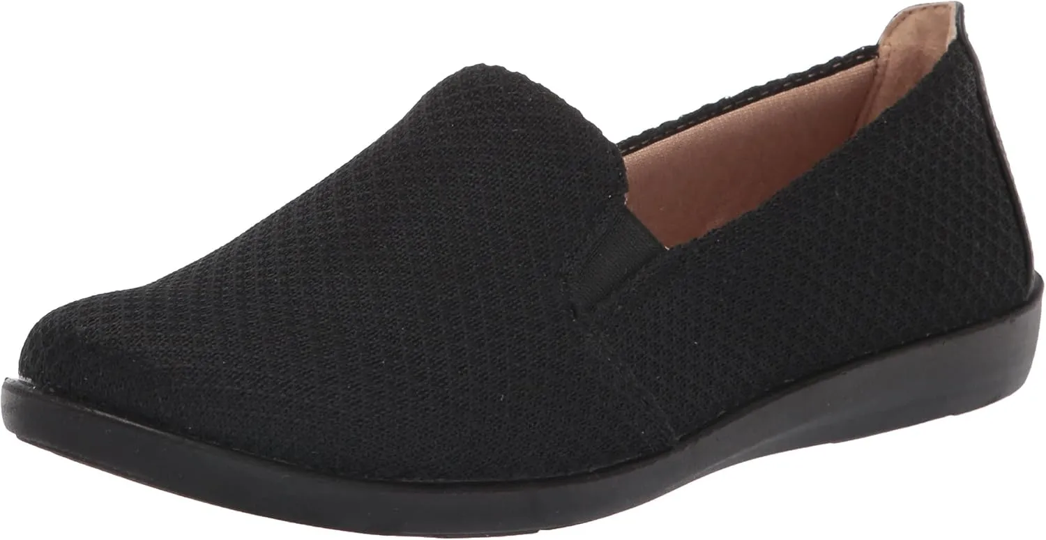 LifeStride Womens Next Level Sneaker, True Black, 8.5 US