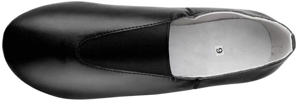 Linodes Women's Leather Upper Jazz Shoe Slip-on with Elastic Top Piece