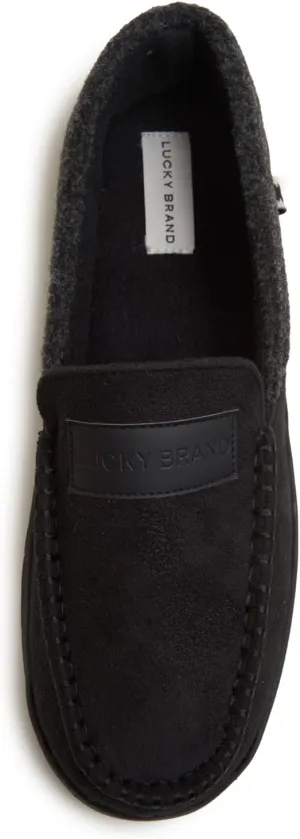 Lucky Brand Men's Micro Suede Moccasin Loafer Slippers