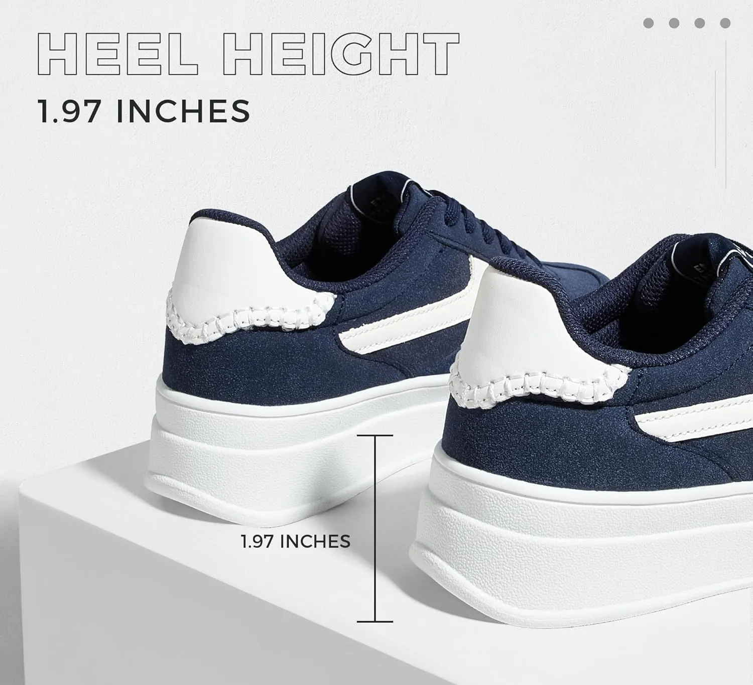 LUCKY STEP Platform Sneakers for Women Fashion Retro Thick Rubber Gum Sole Comfortable Tennis Skate Trainer Classic Walking Shoes Casual Streetwear