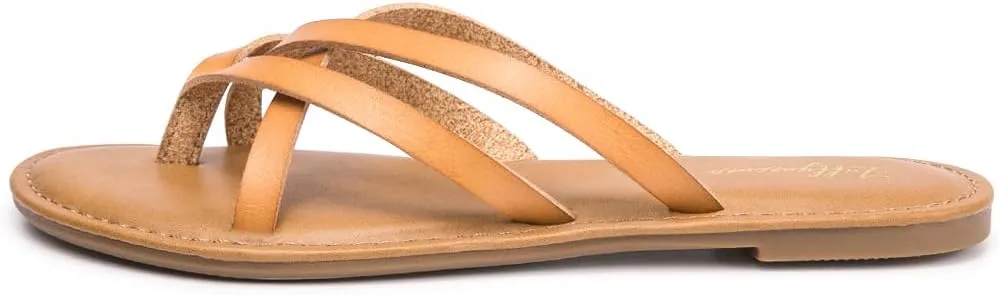 Luffymomo Women's Elastic Strap Flat Sandals Casual Summer Open Toe Sandal