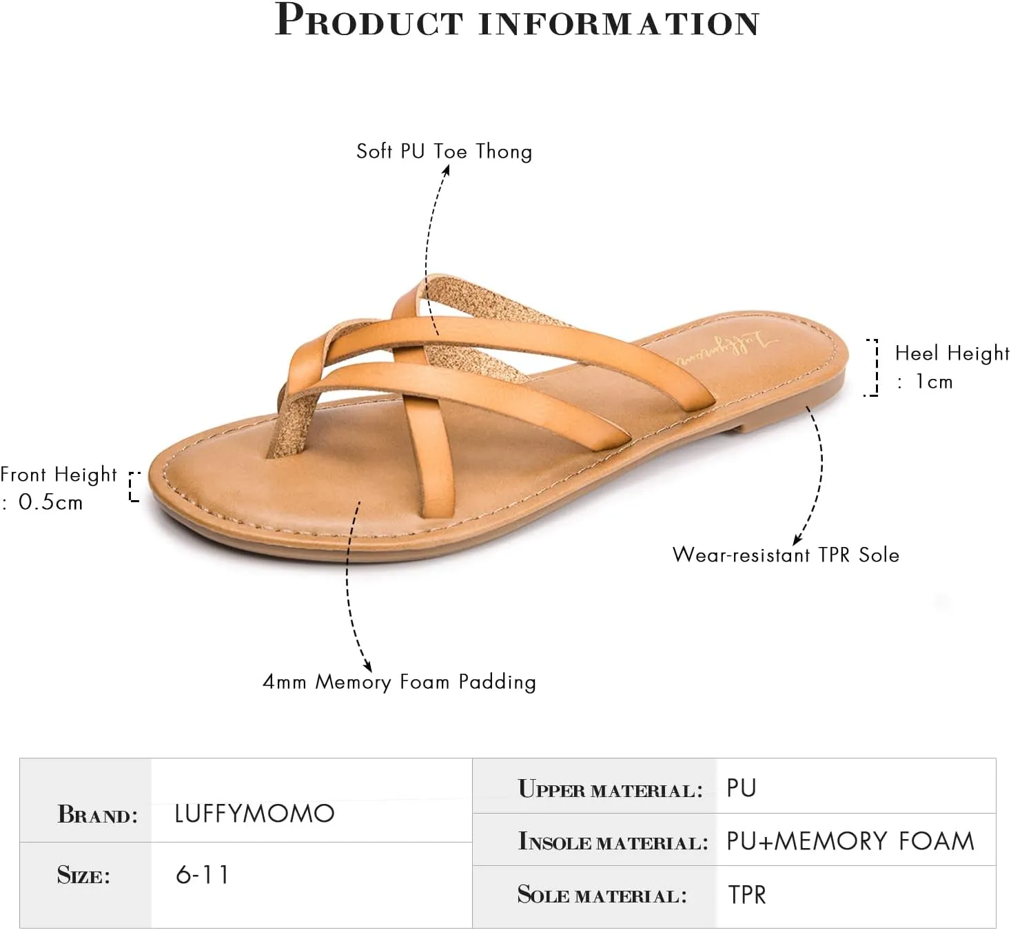 Luffymomo Women's Elastic Strap Flat Sandals Casual Summer Open Toe Sandal