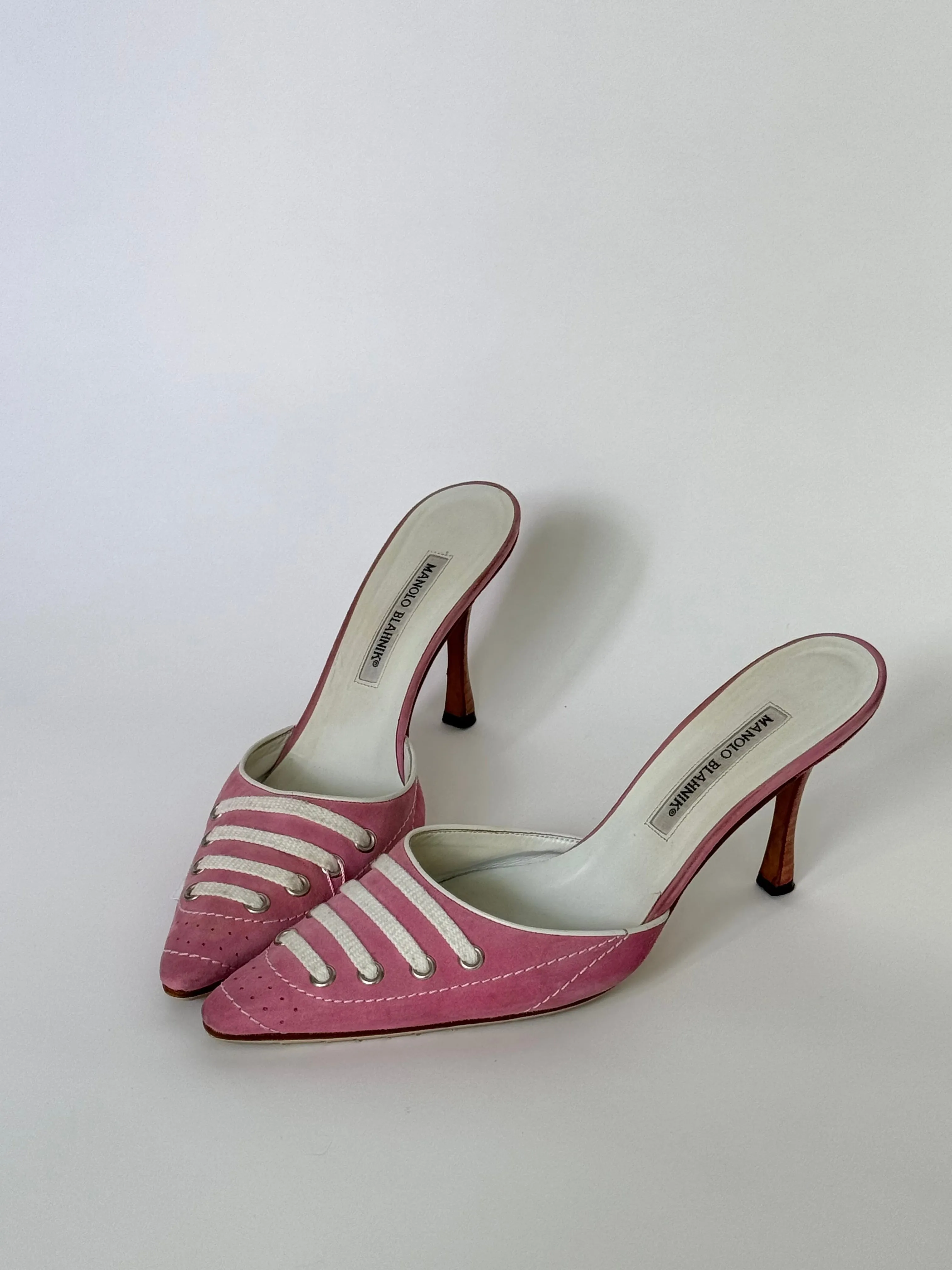 Manolo Blahnik Suede Pink Sneaker Mule (IT40.5 / US9.5-10)