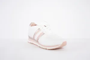 MARCO TOZZI - 23766-134 LACE UP FASHION TRAINER - WHITE/ROSE
