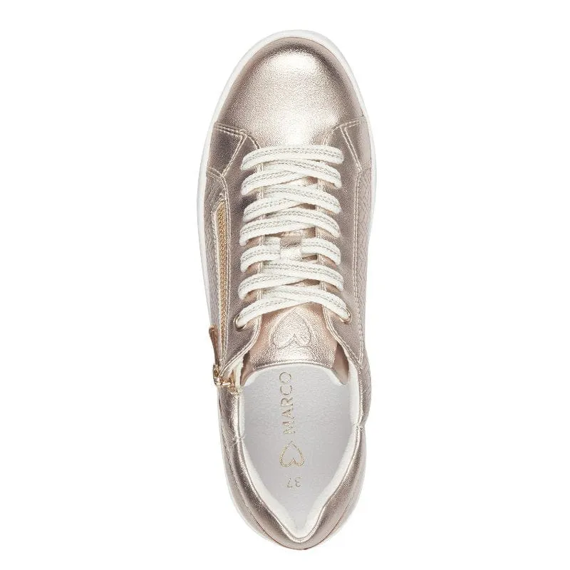 Marco Tozzi Womens Gold Metallic Fashion Trainer 2-23718-42