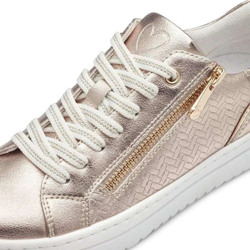 Marco Tozzi Womens Gold Metallic Fashion Trainer 2-23718-42