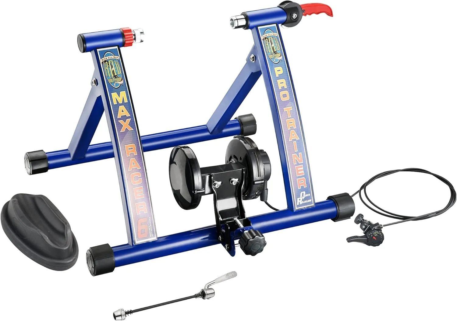 Max Racer PRO 7 Levels of with Smooth Magnetic Resistance Bicycle Trainer Allows You to Work Out with Your Bike