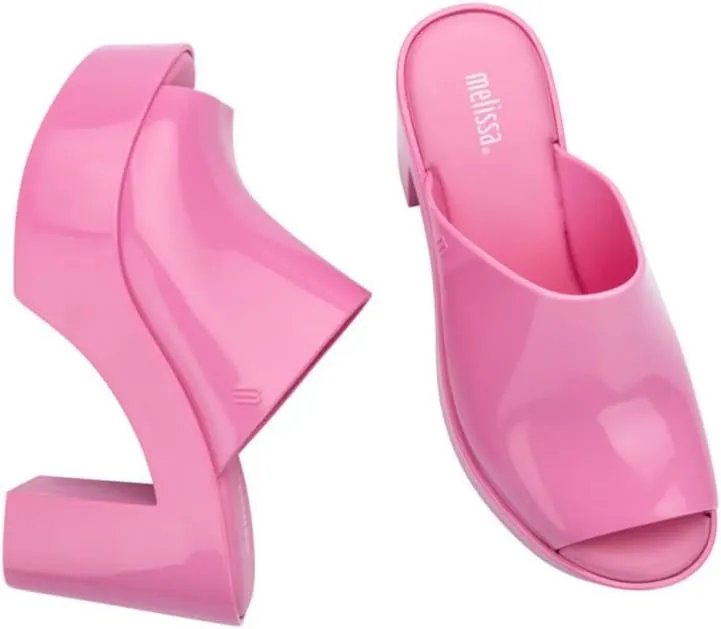 Melissa Mule Heel Collection - Fashion Sandal for Women - Iridescent Comfortable Mule Style - High-Shine Upper with Bubblegum Scent - Chic and Sophisticated