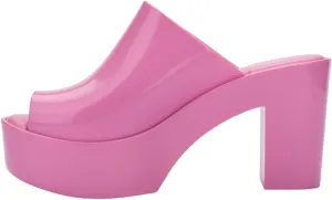Melissa Mule Heel Collection - Fashion Sandal for Women - Iridescent Comfortable Mule Style - High-Shine Upper with Bubblegum Scent - Chic and Sophisticated