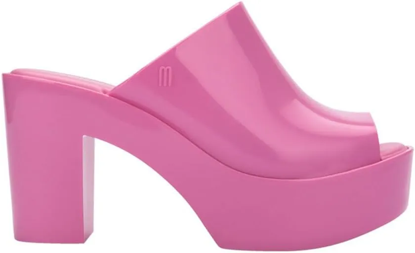 Melissa Mule Heel Collection - Fashion Sandal for Women - Iridescent Comfortable Mule Style - High-Shine Upper with Bubblegum Scent - Chic and Sophisticated