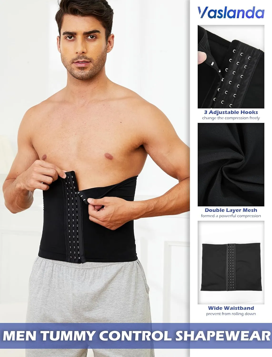 Men Waist Trainer Firm Belly Fat Tummy Control Shapewear Girdle Stomach Band Weight Loss Workout Trimmer Belt