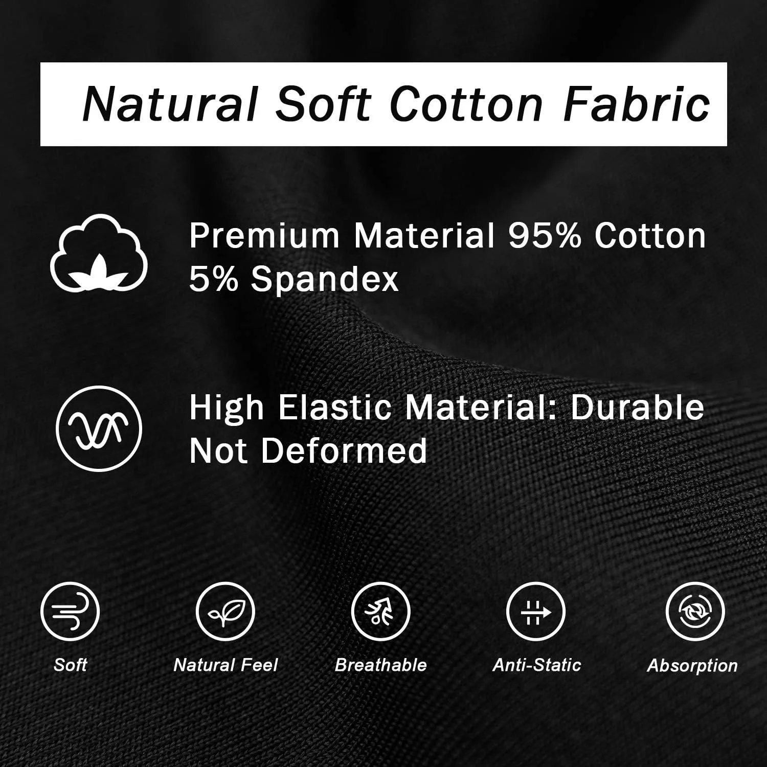 Mens Boxer Briefs Cotton Underwear Pack 6”no Ride up Regular Stretch Elastic Wide Band Boxer Briefs