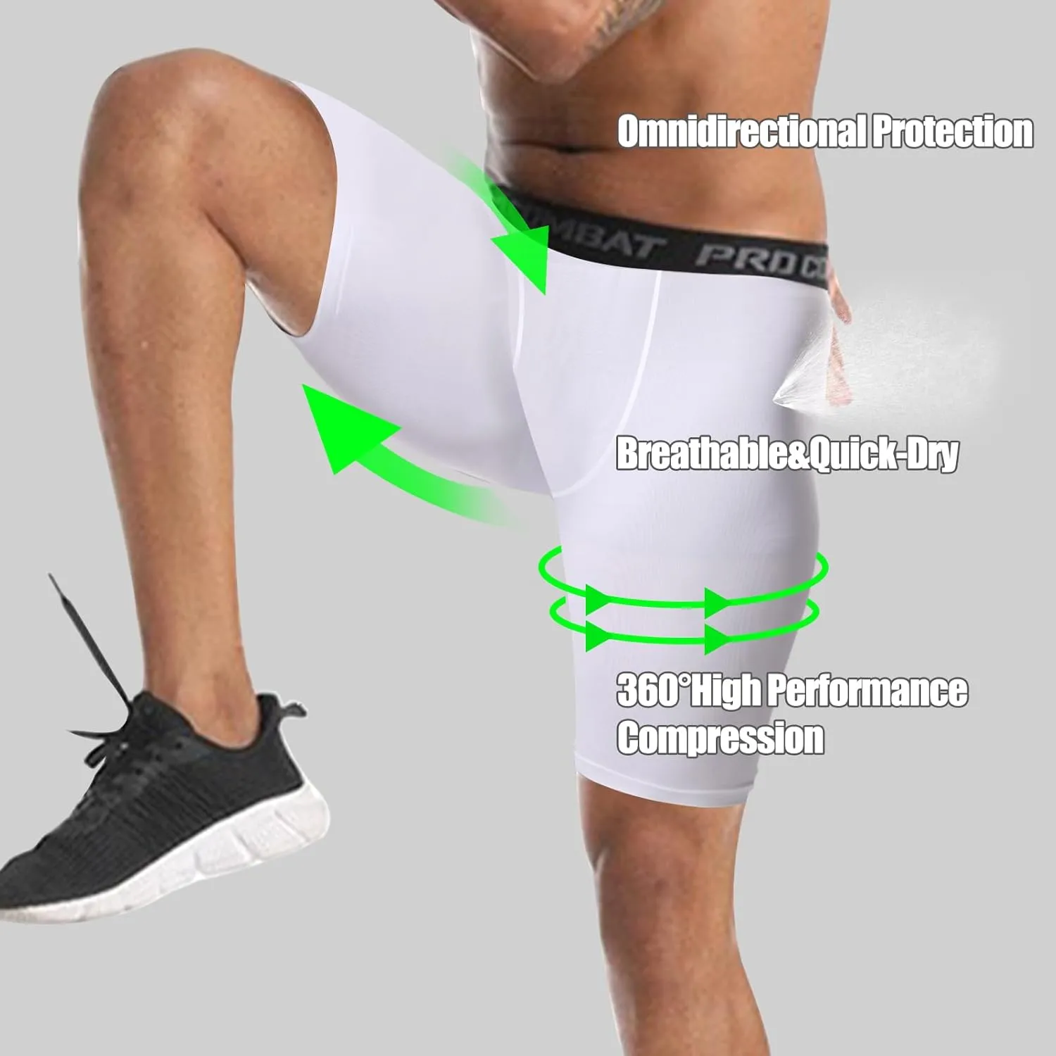 Mens Compression Shorts Sports Running Tights Underwear Athletic Workout Spandex Base Layer Short Biker Basketball