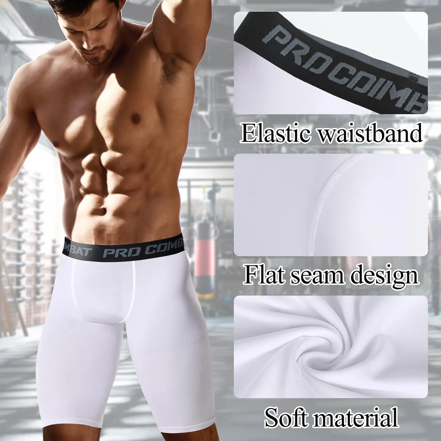 Mens Compression Shorts Sports Running Tights Underwear Athletic Workout Spandex Base Layer Short Biker Basketball