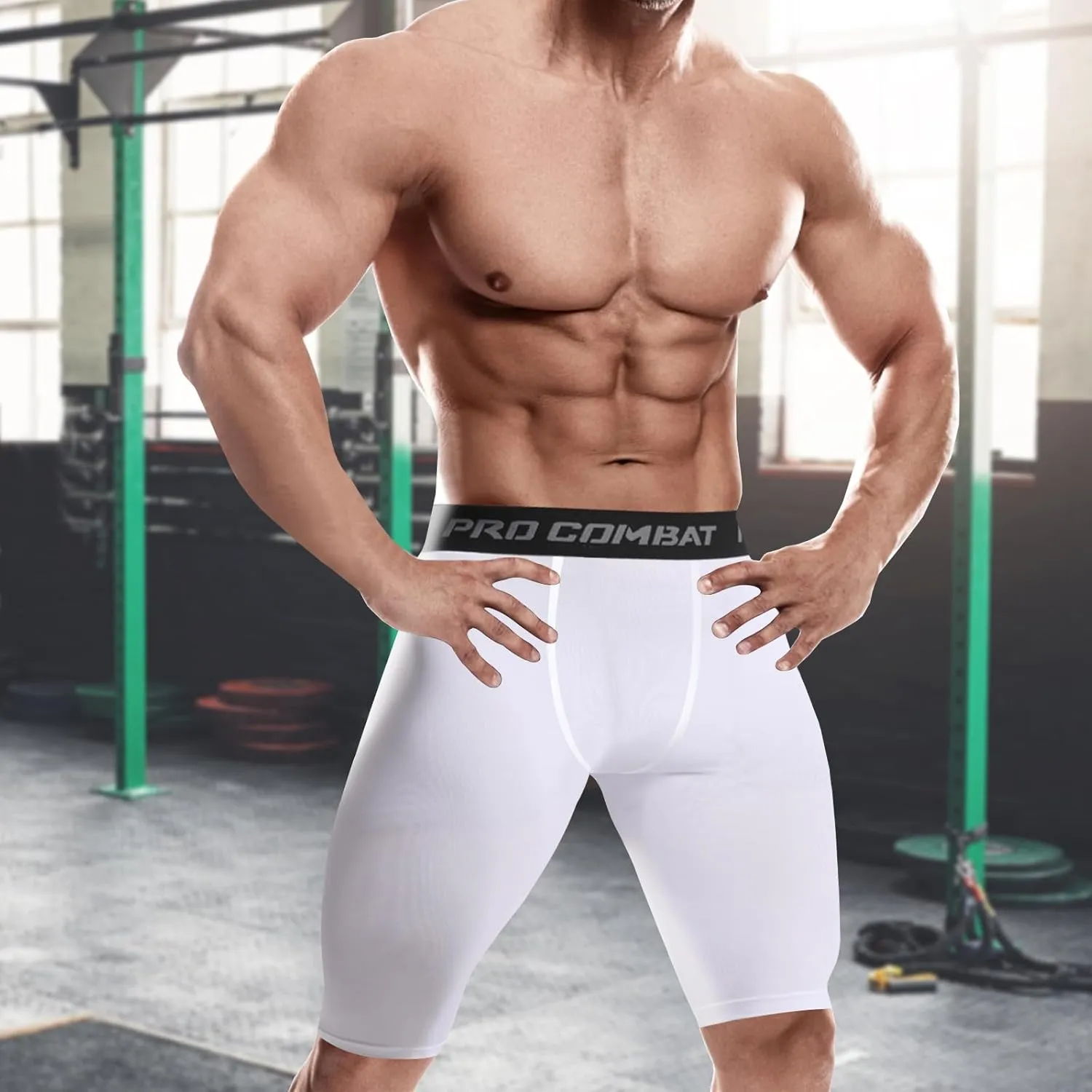 Mens Compression Shorts Sports Running Tights Underwear Athletic Workout Spandex Base Layer Short Biker Basketball