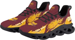 Men's Custom Basketball Flex Control Sneakers Personalized Breathable Fan Gift Name Number Workout Athletic Gym Slip-on Shoes