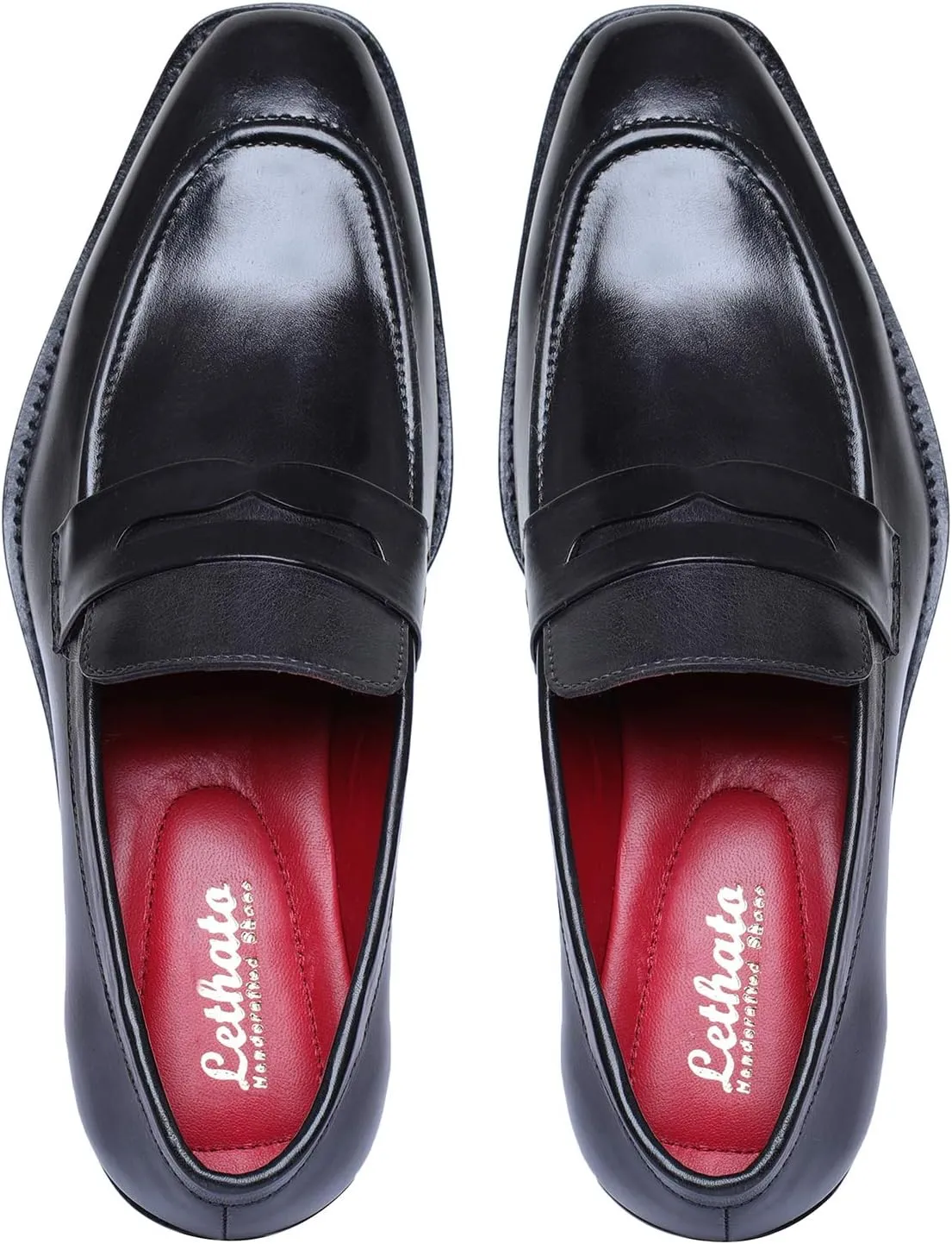 Men's Handcrafted Genuine Leather Penny Slip-On Leather Lined Loafer