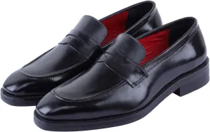 Men's Handcrafted Genuine Leather Penny Slip-On Leather Lined Loafer