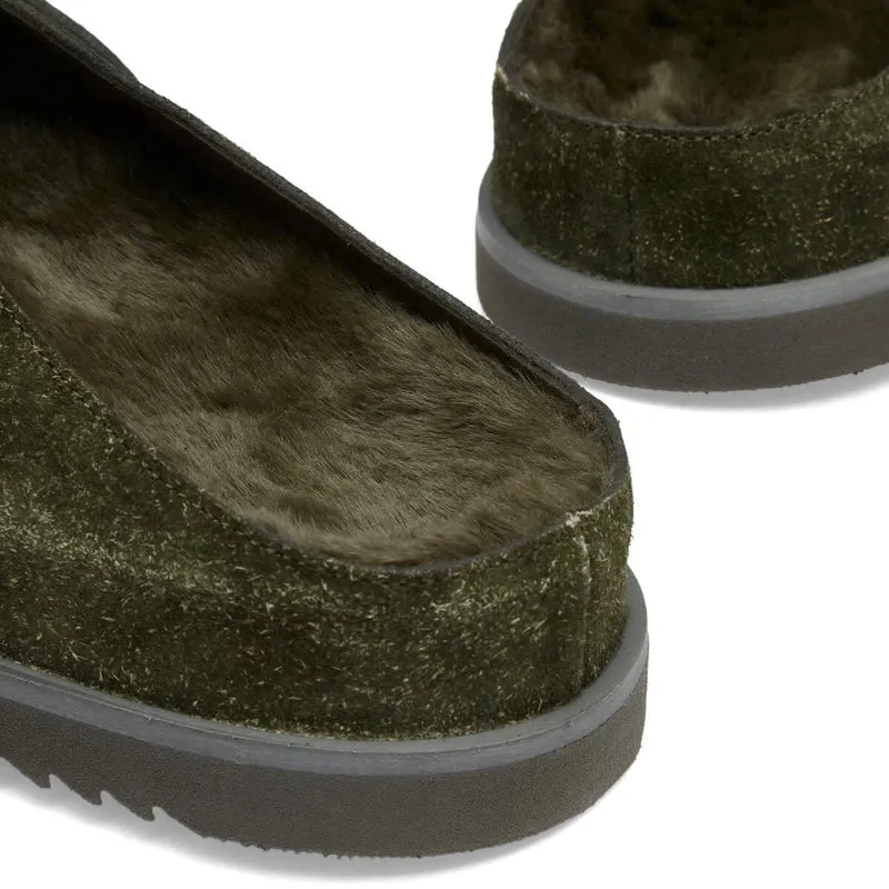 Men'S Initial Mule - Fleck Hairy Suede In Olive