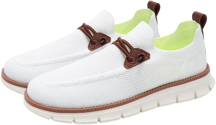Mens Loafers Shoes Oxfords Lace Up Mesh Slip on Shoes Casual Comfortable Lightweight Fashion Walking Sneakers Slippers Dress Breathable Business Sneakers Outdoor Work Sports Soft Sole Shoe
