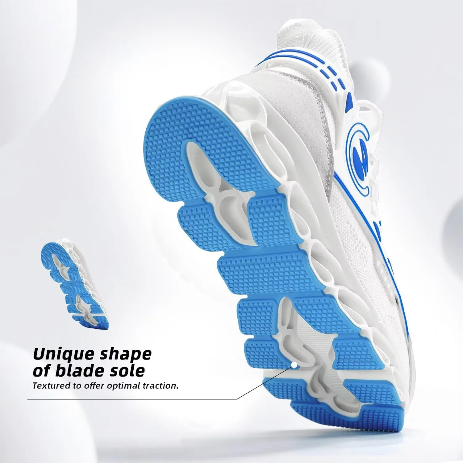 Men's Running Shoes Fashion Sneakers Breathable Blade Non Slip Walking Shoes Gym Sport Trainer Athletic