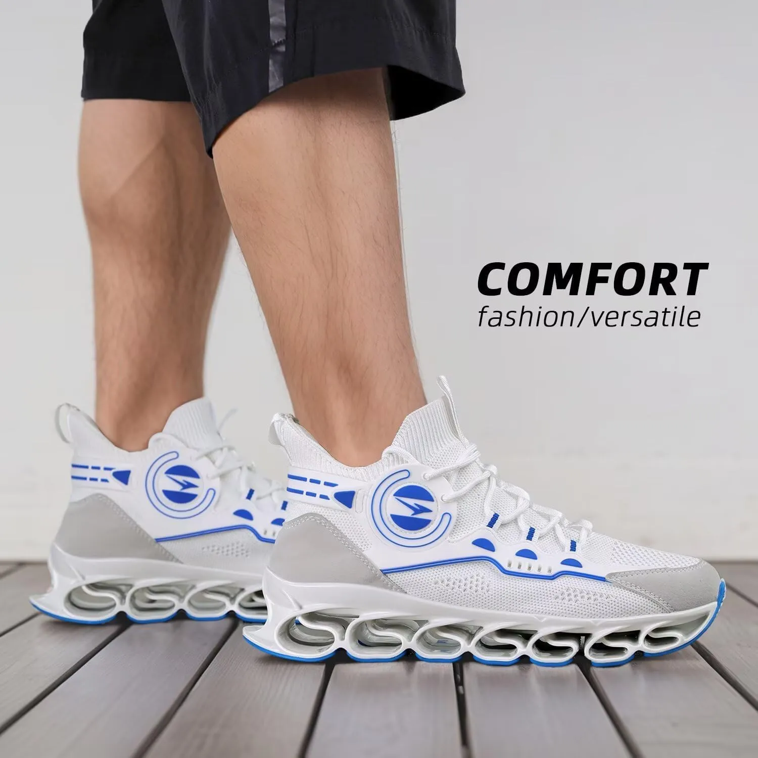 Men's Running Shoes Fashion Sneakers Breathable Blade Non Slip Walking Shoes Gym Sport Trainer Athletic