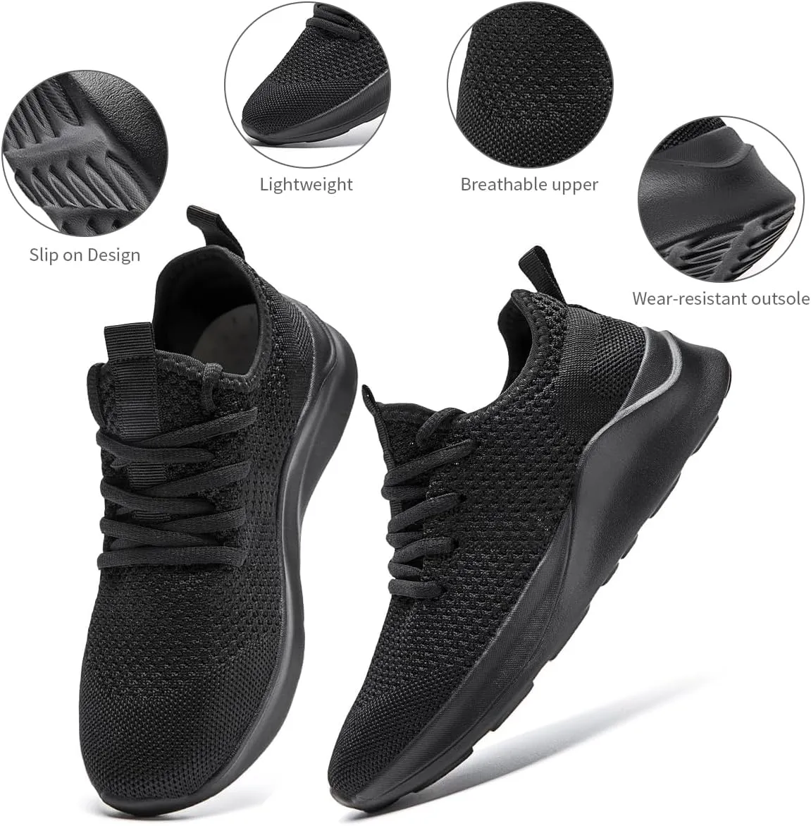 Men's Running Walking Shoes Sneakers Tennis Fitness Athletic Shoes Non Slip On Sports Casual Workout Shoe Lightweight Comfortable Gym Fashion Breathable Mesh Trainer