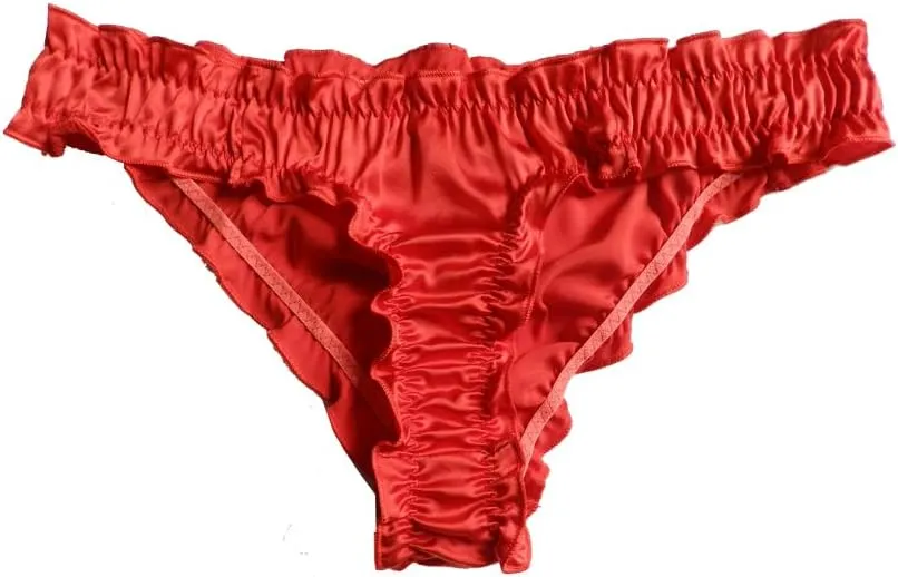 Men's Silk Panties Thongs Sissy Panties Bikini Briefs Crossdress Lingerie