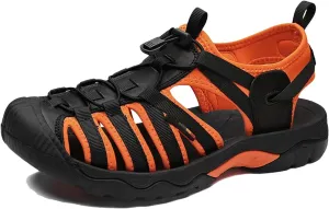 Men's Soft Sole Leather Sandals - Cushioned Beach Shoes with Breathable Design